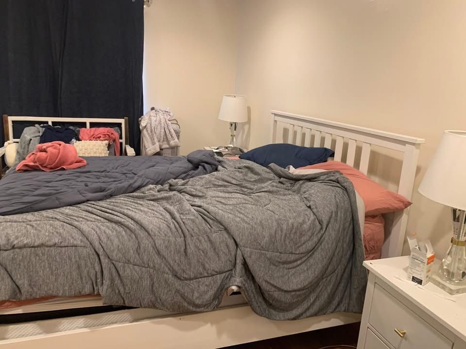 Bedroom before cleaning