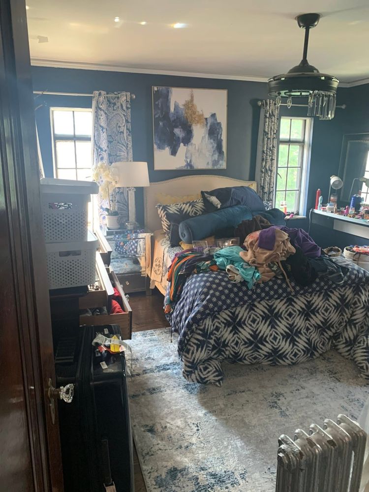 Home office before cleaning